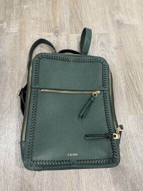 Calpak Kaya 15 inch Laptop Backpack in Blush 15.5” x 11.5” x 4.25” Green Read !
